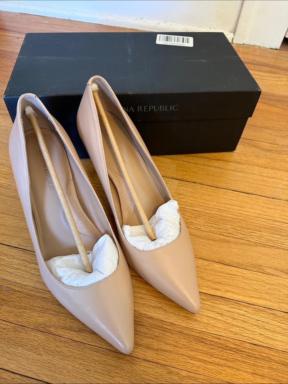 Banana Republic Blush Pointed-Toe Leather Pumps